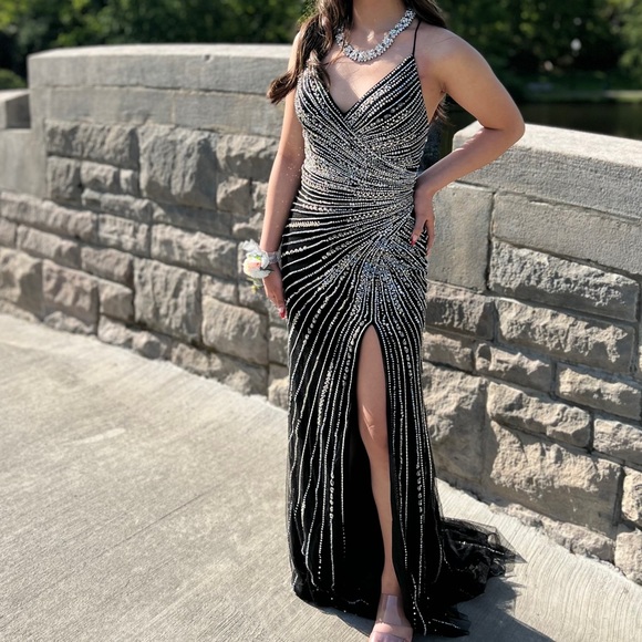 Black Morilee Prom Dress - Picture 1 of 3